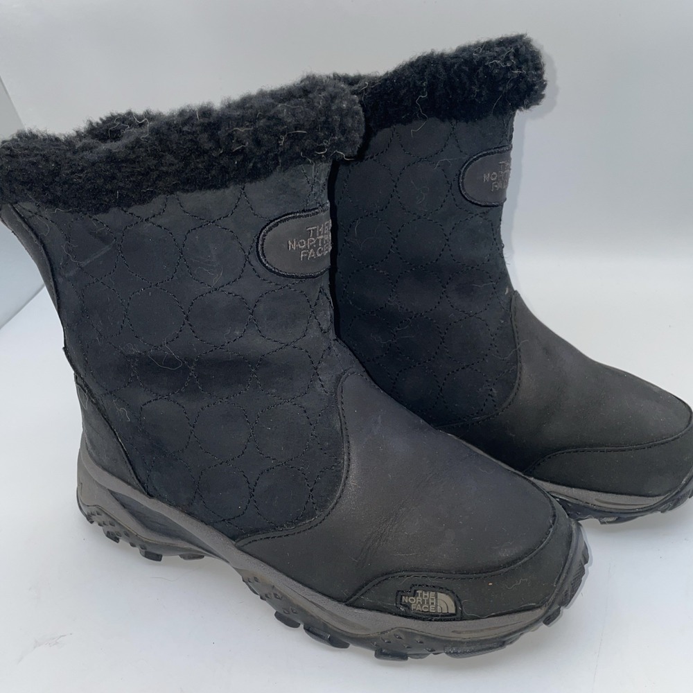 North Face Bella Alta Primaloft Waterproof Black Snow Winter Boots Women's Sz 8
